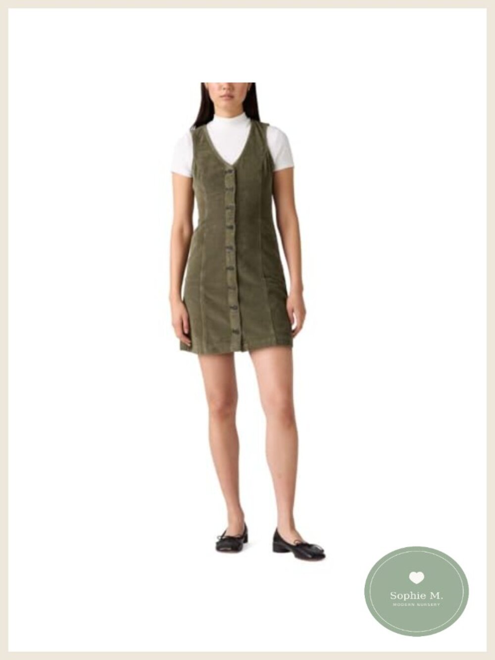 Womens Button-Up Vest Dress Casual Form-Flattering Fit